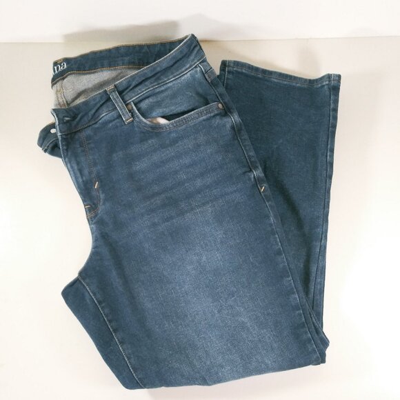 Ana Women's Low Rise Straight Leg Jeans Size 14 Blue - Picture 1 of 9